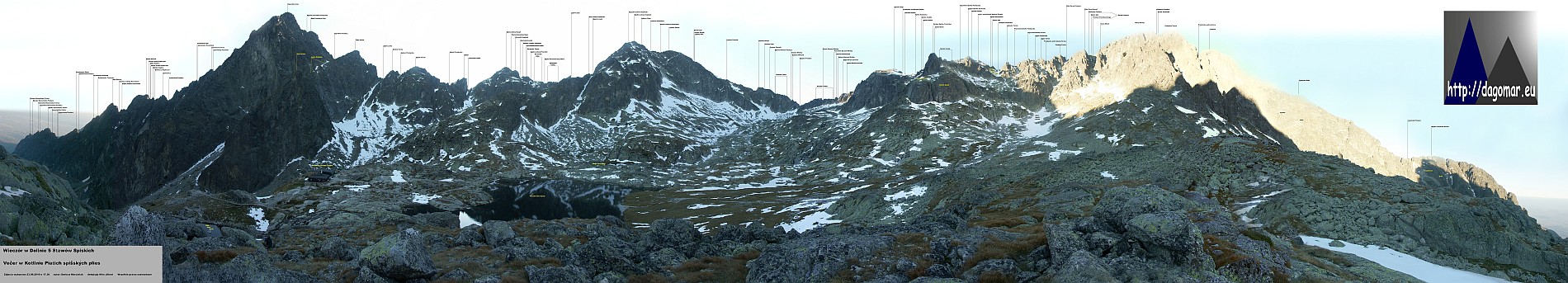 panorama Doliny Pięciu Stawów Spiskich